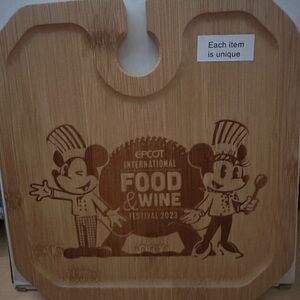 Disney Bamboo Cutting Board with Mickey and Minnie Design